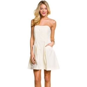 Strapless seersucker Lilly Pulitzer dress